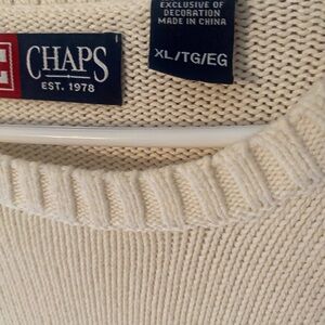 Chaps Men's Cream Sweater